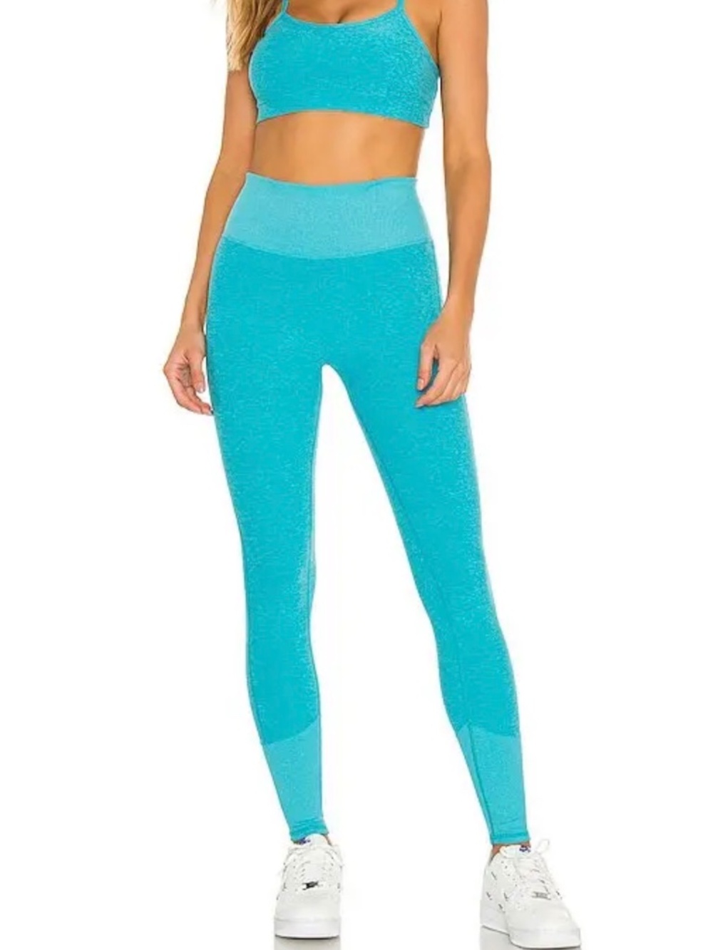 High Waist Alosoft Lounge Legging - Turquoise Blue (Alo Soft)